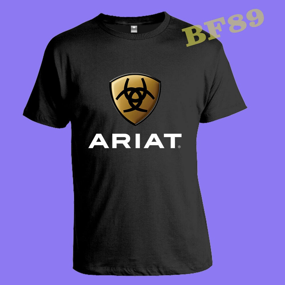 เสื้อยืดคุณภาพพรีเมี่ยม โลโก้ Ariat ใหม่ เสื้อยืดสีดําวันพ่อปัจจุบัน