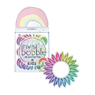 invisibobble ยางรัดผม รุ่น Extra care / kids สี magic rainbow (เส้นเล็ก สีสันสดใส เหมาะสำหรับเด็กๆ 1 กล่องบรรจุ 3 เส้น)