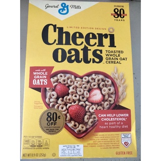 General Mills Cheerios Oat Cereal ซีเรียล ธัญพืช เจเนอรัล มิลล์ 252 กรัม