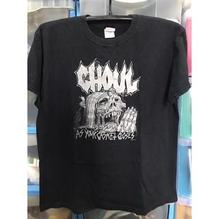 เสื้อยืดผ้าฝ้ายพิมพ์ลายขายดี เสื้อยืดวงPunkGhoulสภาพสวย