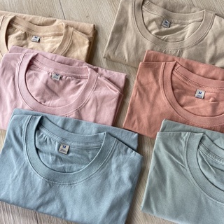 เสื้อคอกลม โทนมินิมอล เรียบหรู Muji style เนื้อนิ่ม ใส่สบาย