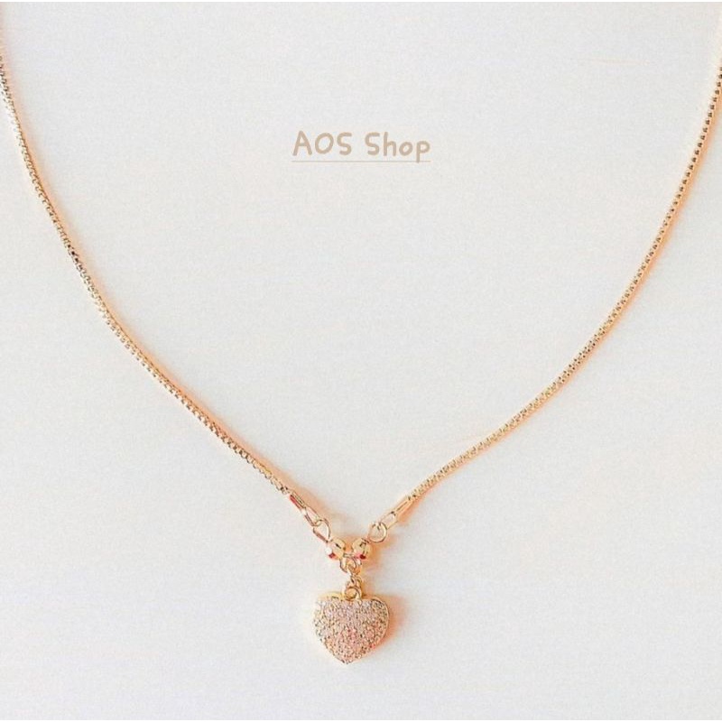 Xuping Zirconia Gold One Heart สร้อยคอผู้หญิง / สร้อยคอ Xuping / สร้อยคอผู้หญิง Xuping ยอดนิยม