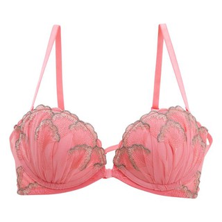 Annebra บราเสริมทรง ตะขอหน้า มีโครง เสริมฟองน้ำ Front Closer Mold Bra Bloom Up รุ่น AB1-564 สีขาว, สีชมพู