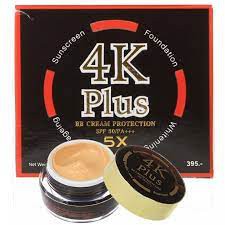 4 เค พลัส 5 เอ็กซ์ บีบี ครีม ซันโพรเทคชั่น เอสพีเอฟ 50 พีเอ+++ 4K Plus 5X BB Cream ปกปิดเนียนเรียบ พร้อมบำรุงผิวหน้า 20g