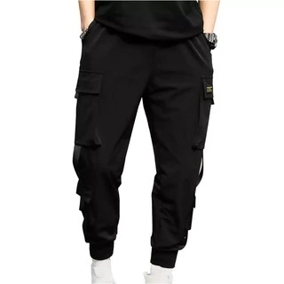 CYD(kz-04)กางเกงทรงหลวมรัดรูปของผู้ชาย,กางเกงลำลองทรงครอปสวมใส่ได้ทุกโอกาสสไตล์ฮิปฮอปทรงหลวม