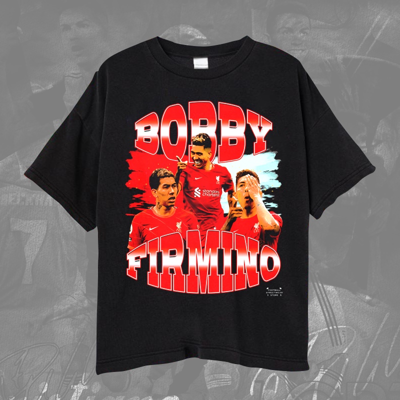 เสื้อยืด พิมพ์ลาย Liverpool Bobby Firmino Liverpool Bobby Firmino Striker Ball สําหรับผู้ชาย และผู้หญิงS-5XL