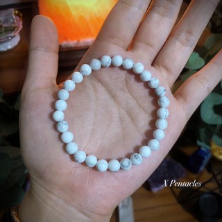 🤍กำไลหินฮาวไลต์(Howlite) 6 มิล