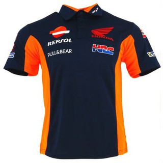 เสื้อโปโลสำหรับ Honda repsol Moto GP Team สีน้ำเงิน