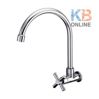 EC-01-531-50 ก๊อกซิงค์เดี่ยว ติดผนัง KARAT FAUCET Wall Mounted Kitchen Sink Cold Water Faucet series ALPHA