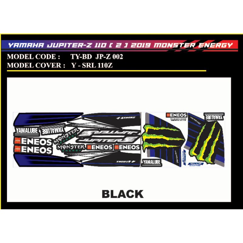 SRL110Z JUPITER Z 110 (2) 2019 MONSTER ENERGY BODY STICKER