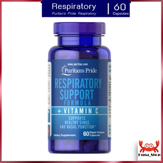 Puritans Pride Respiratory Support Formula Plus Vitamin C 60 Capsules