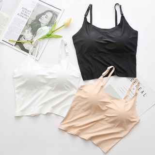 เสื้อกล้าม สเตย์รัดหน้าท้อง สินค้าพร้อมส่างจากไทย💥LoveIs Bra💥 (N222)  ซับในสายเดี่ยว ทรงเกาะอก แบบสั้น ปรับสายได้