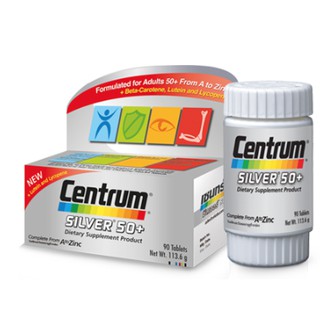 Cetrum Silver 50 +From A to Zinc เซ็นทรัม ซิลเวอร์ ขนาด 90 เม็ด