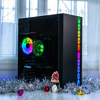 Case Gaming onee ATX with RGB LED lighting computer เคส ฝาข้างใส