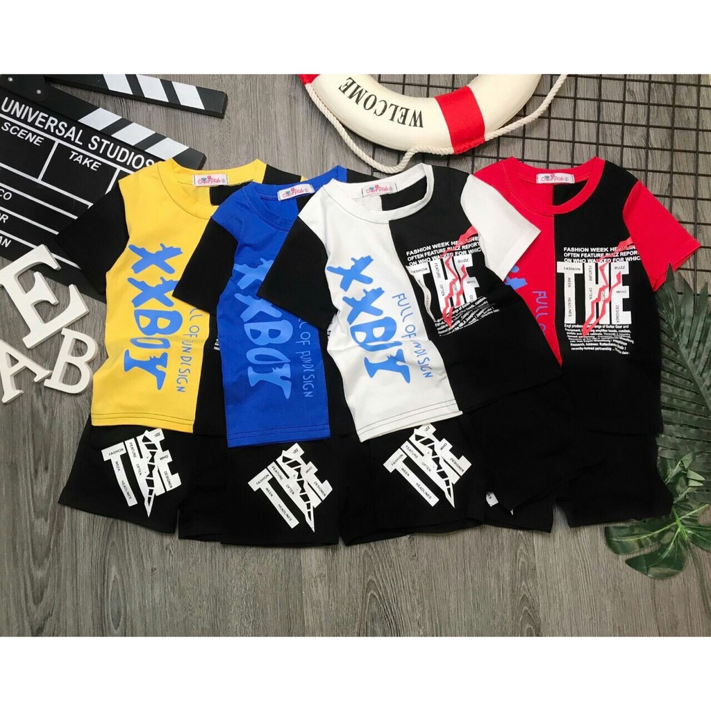 (ขนาด 2-15) ชุดผ้าฝ้ายคุณภาพสูงสําหรับ BOYS HIPHOP STYLE