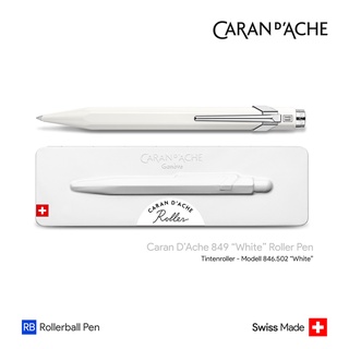 Caran DAche 849 "White" Roller Pen - ปากกาโรลเลอร์บอลล์คารันดัช 849