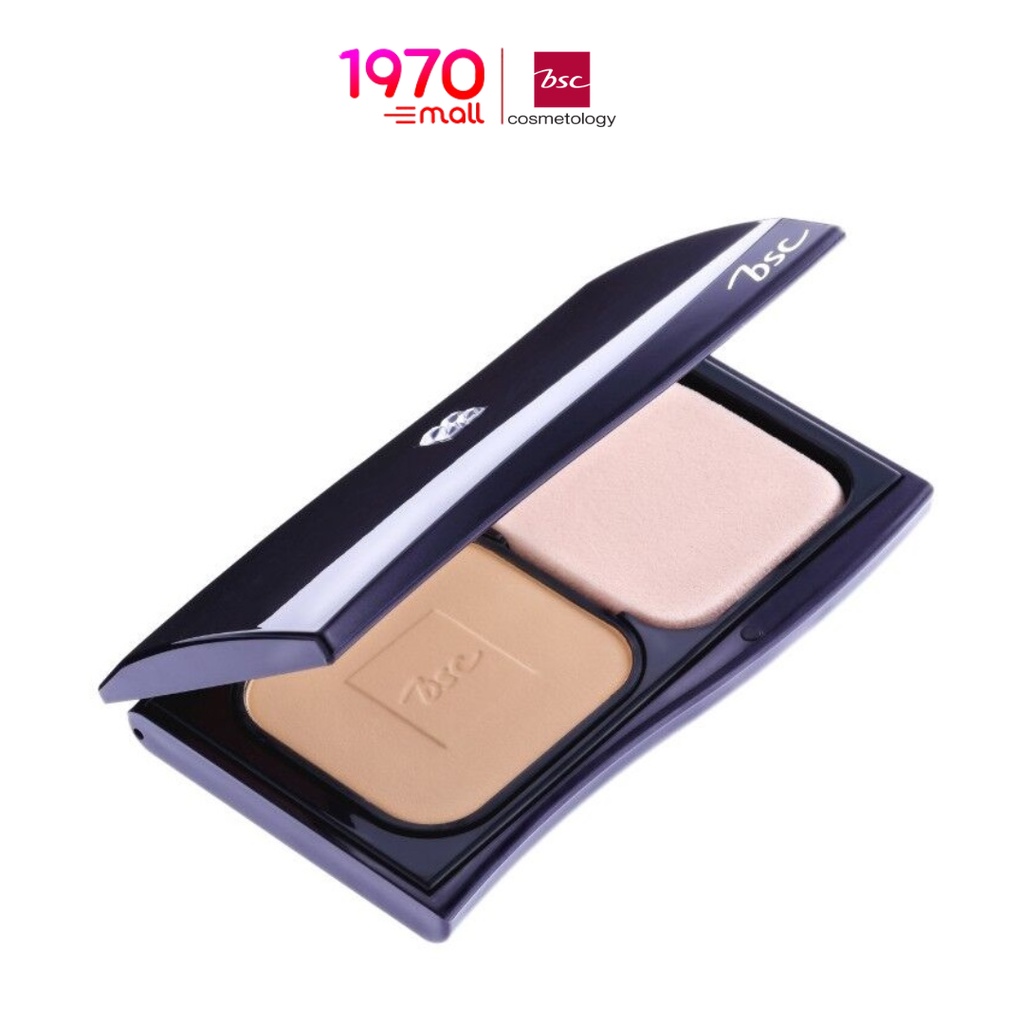 Bsc Precious Diamond Age-Solution Powder Foundation 12.5g. แป้งผสมรองพื้น สูตรปกป้องผิว จากความแห้งกร้าน