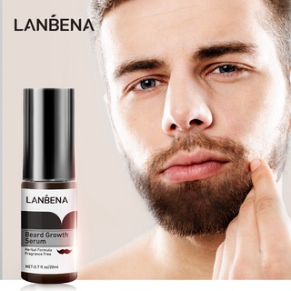 Lanbena เซรั่มน้ํามันโสมเครา สูตรสมุนไพร ปราศจากน้ําหอม ขิง ปลูกหนวดเครา สําหรับผู้ชาย 20 มล.