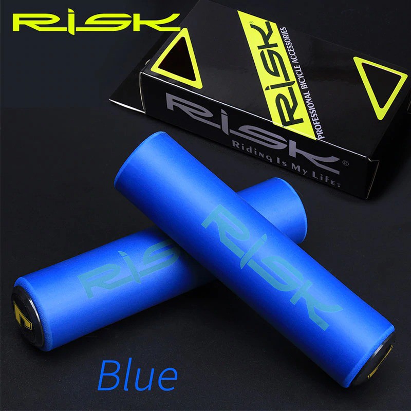 RISK 1 คู่ ปลอกแฮนด์รถจักรยาน MTB น้ำหนักเบา แบบซิลิก้าเจลหนานุ่ม ป้องกันลื่น - รูปที่ 7