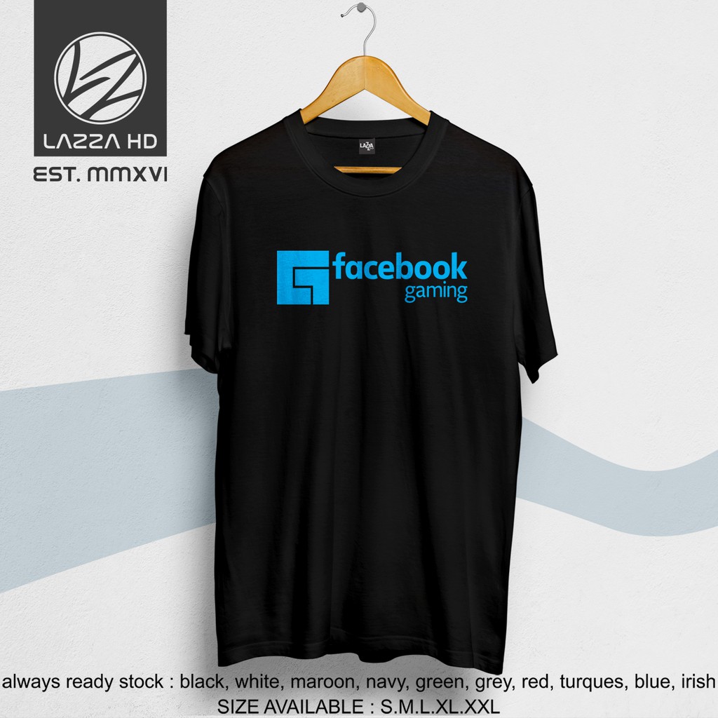 เสื้อยืด ลายโลโก้เกมมิ่ง Kaos baju Distro Facebook