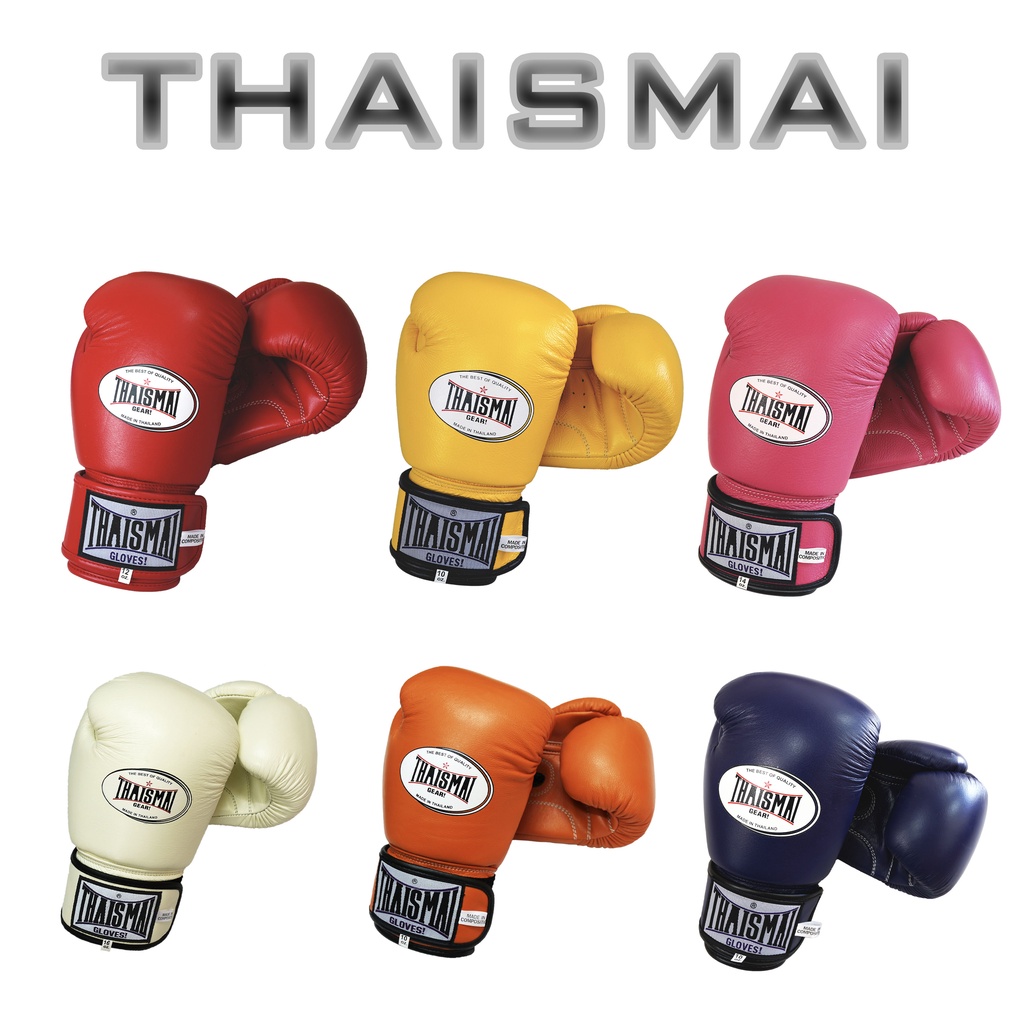 🔥🔥THAISMAI - BG124 นวมชกมวย หนังแท้ Boxing Gloves Leather Boxing Gloves THAIFIGHTPRO