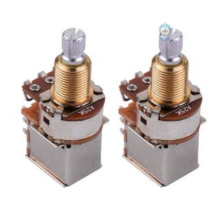 ♫ Electric Guitar Bass Copper Potentiometer Push Pull Volume Tone Switch Pots 2pcs