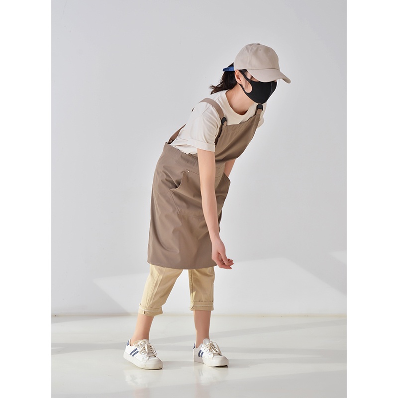 🚚 จัดส่งจากกรุงเทพฯ 🚚ผ้ากันเปื้อน ผ้าฝ้ายแท้ กันน้ํา ทรงหลวม สไตล์เกาหลี และญี่ปุ่น สําหรับบริกร ร้านอาหาร - รูปที่ 4