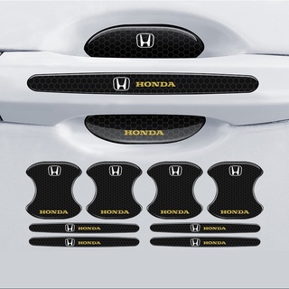 【Honda / ฮอนด้า】8 ชิ้น ติดมือจับประตูรถยนต์ เบ้ากันรอย(กันรอยขีดข่วนรถยนต์)ทุกรุ่น เรืองแสง