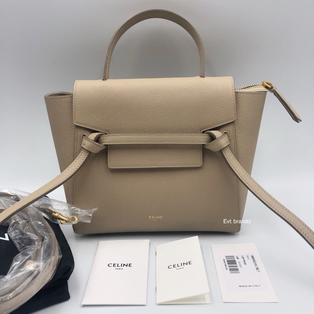 celine belt light taupe