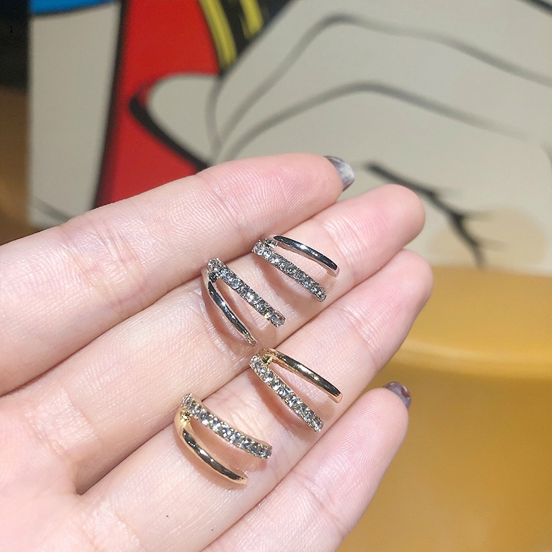 ต่างหูห่วงทรงกลมแฟชั่น สไตล์เกาหลี