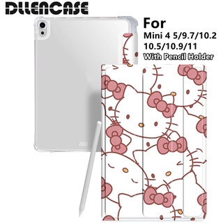 Dllencase เคส พร้อมช่องใส่ดินสอ สําหรับ Compatible For iPad 2021 Pro 11 2019 2020 10.2 7 8th Generation 2018 9.7 5 6th Mini 4 5 Air 4 10.5 10.9 A276