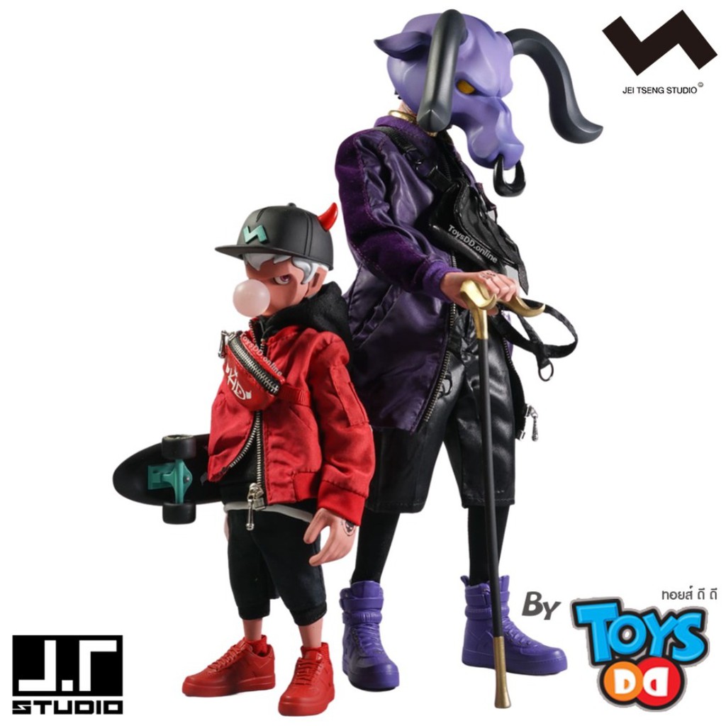 JT STUDIO BULL & BULL JR (RED KID) Set