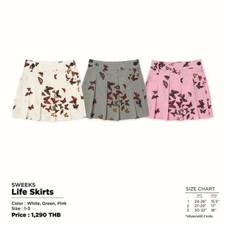 SWEEKS LIFE SKIRTS [WHITE/GREEN/PINK]