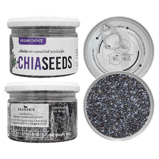 [โค้ดSSPBUSWลด25.-] Chia Seeds เมล็ดเจีย น้ำหนักสุทธิ 100 กรัม