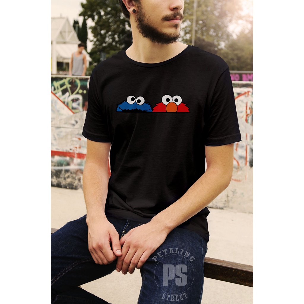 [4 โรงงาน] SESAME STREET ELMO COOKIE MONSTER TSHIRT / UNISEX TEE ผ้าฝ้าย 100% สไตล์แฟชั่น STREETWEAR