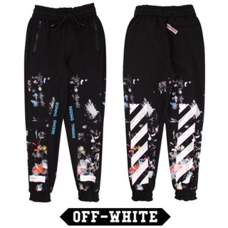 OFF WHITE C/O VIRGIL ABLOH starry sky fireworks graffiti sports pants trousers