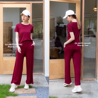 Gi-ants​ BASIC (ชุดเซ็ทเสื้อและกางเกงขายาว) CARDIGAN_NISTA