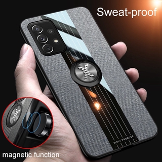 เคสโทรศัพท์มือถือ TPU แบบนิ่ม มีแหวนแม่เหล็ก สําหรับ Samsung Galaxy A72 5G 4G