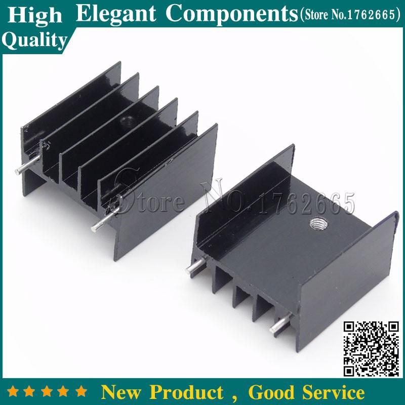 ทรานซิสเตอร์อลูมิเนียม หม้อน้ำความร้อน ขนาด 25 * 23 * 16 มม. TO-220 Triode Heat Sink TO220 10 ชิ้น