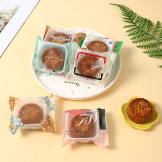 100Pcs/packet Mid-Autumn Mooncake Packaging Biscuit Candy Opp Plastic Bag 50G80G100G Mooncake Bag (Without Tray)