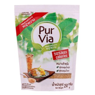 วัตถุให้ความหวานแทนน้ำตาล น้ำตาลจากหญ้าสตีเวีย Pur Via Sugar Stevia Blend 250g.