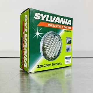 Sylvania หลอดประหยัดไฟ หลอดตลับแป้ง 7W 220V ขั้ว GX53 แสงคลูไวท์ 4000K