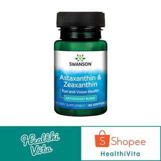 Swanson Astaxanthin 4 Mg.&amp; Zeaxanthin 4 Mg. 60 Sgels ❌EXP. 02/24