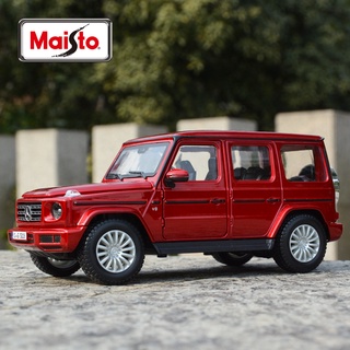 โมเดลรถยนต์ Maisto 1:24 2019 Mercedes-Benz G500 G-Class Red Static ของเล่นสําหรับเด็ก