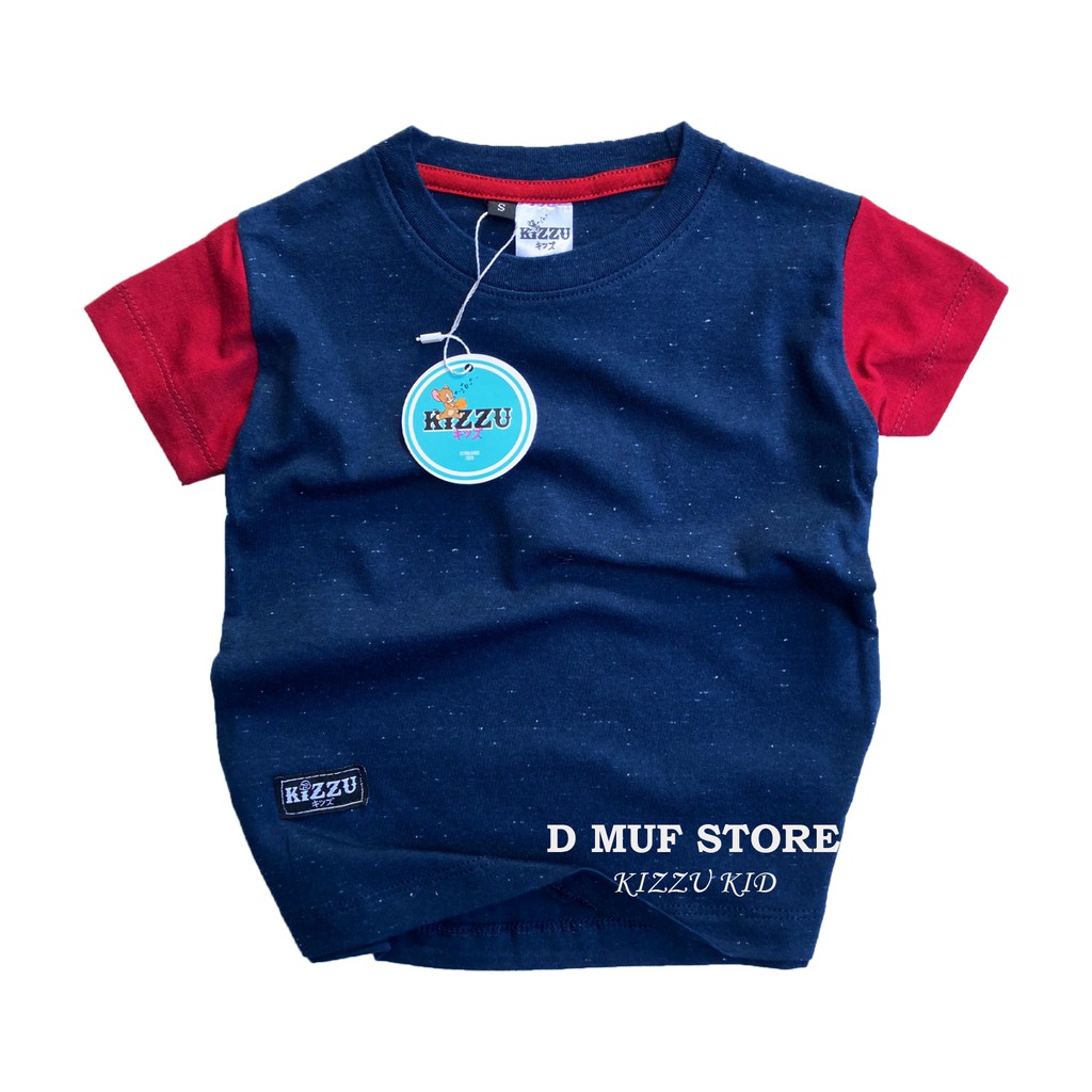 Kizzu Premium Cotton Mambo 30s เสื้อยืดเด็กอายุ 1-10 ปี OB Mambo Navy- d muf store