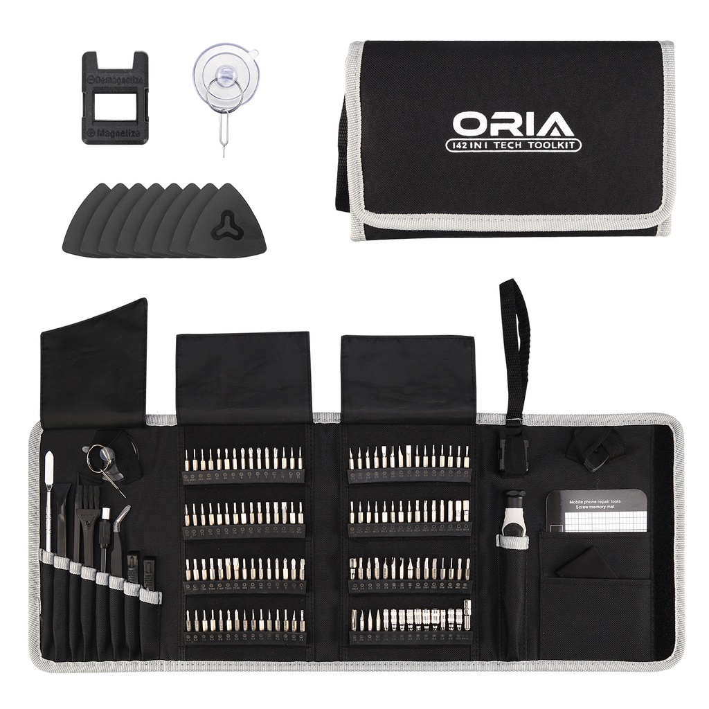 Oria 142 In 1 ชุดไขควงแม่เหล็ก 120 ชิ้นสําหรับ Macbook Laptop & Watch