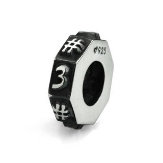 OHM Beads รุ่น Heshtag - Silver 925 Charm เครื่องประดับ บีด เงิน เแก้ว จี้ สร้อย กำไล OHMThailand