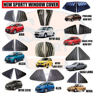 ฝาครอบกระจกมองข้างรถยนต์ ลายฉลาม Axia New Myvi Old Bezza Alza Iswara Saga New Persona VVT Wira 2 ชิ้น