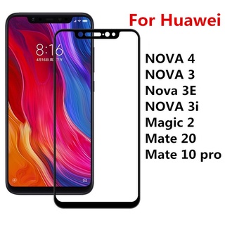 ฟิล์มกระจกนิรภัยกันรอยหน้าจอ แบบเต็มจอ สําหรับ Huawei Nova 4 3 3E 3i Magic 2 Mate 10 20 Pro