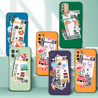 เคสโทรศัพท์มือถือ ลายตั๋วเครื่องบิน สําหรับ Motorola Moto G31 G71 5G G22 4G E32